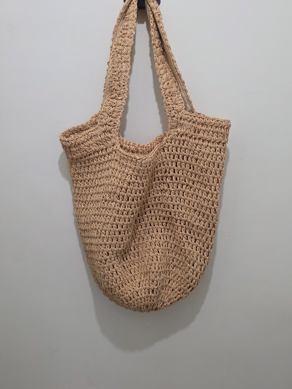GapStraw Tote Bag in Natural Tan